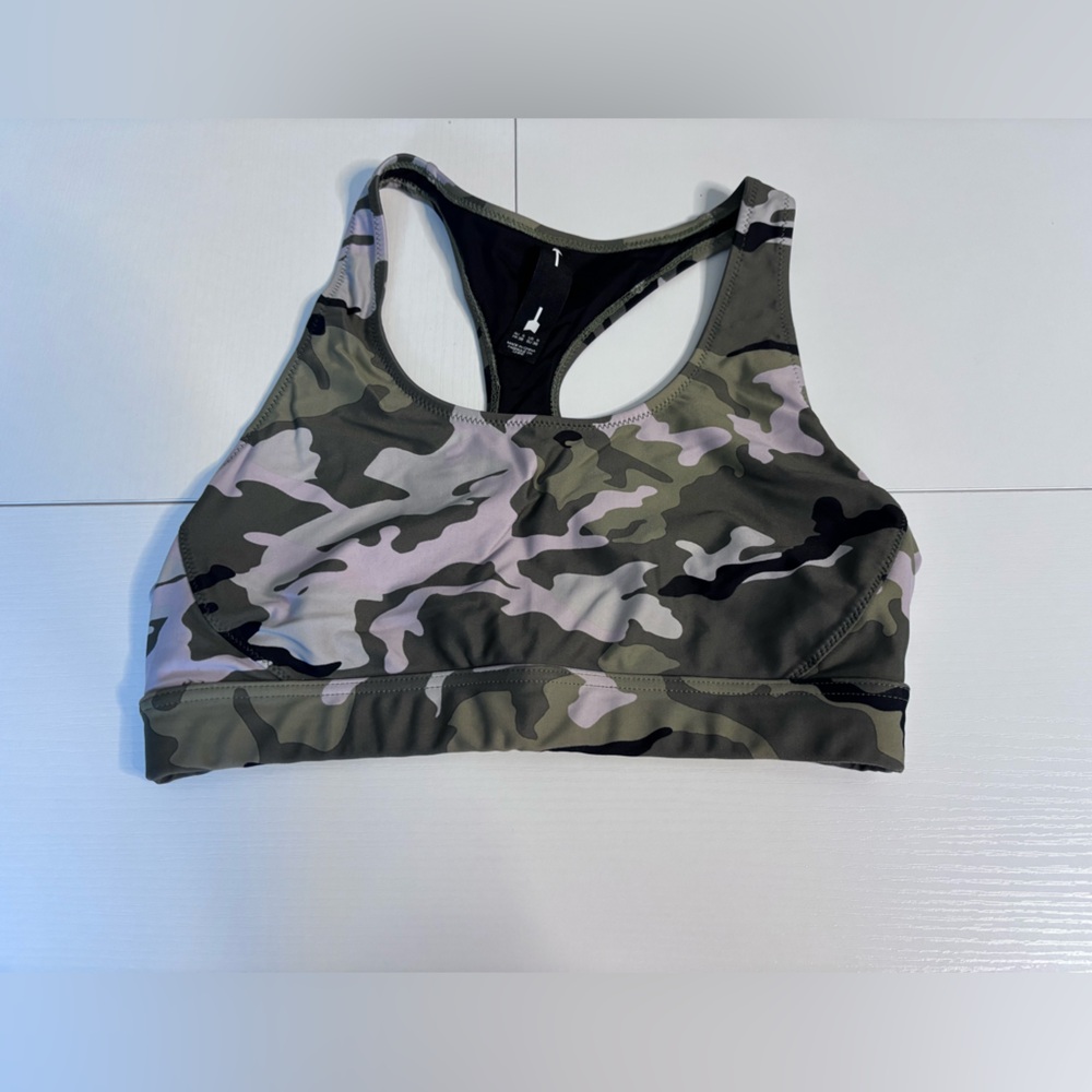 The Upside Pink Camo Racerback Sports Bra Size 6